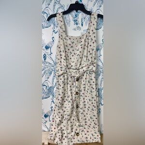 Monteau Cream Floral Midi Dress